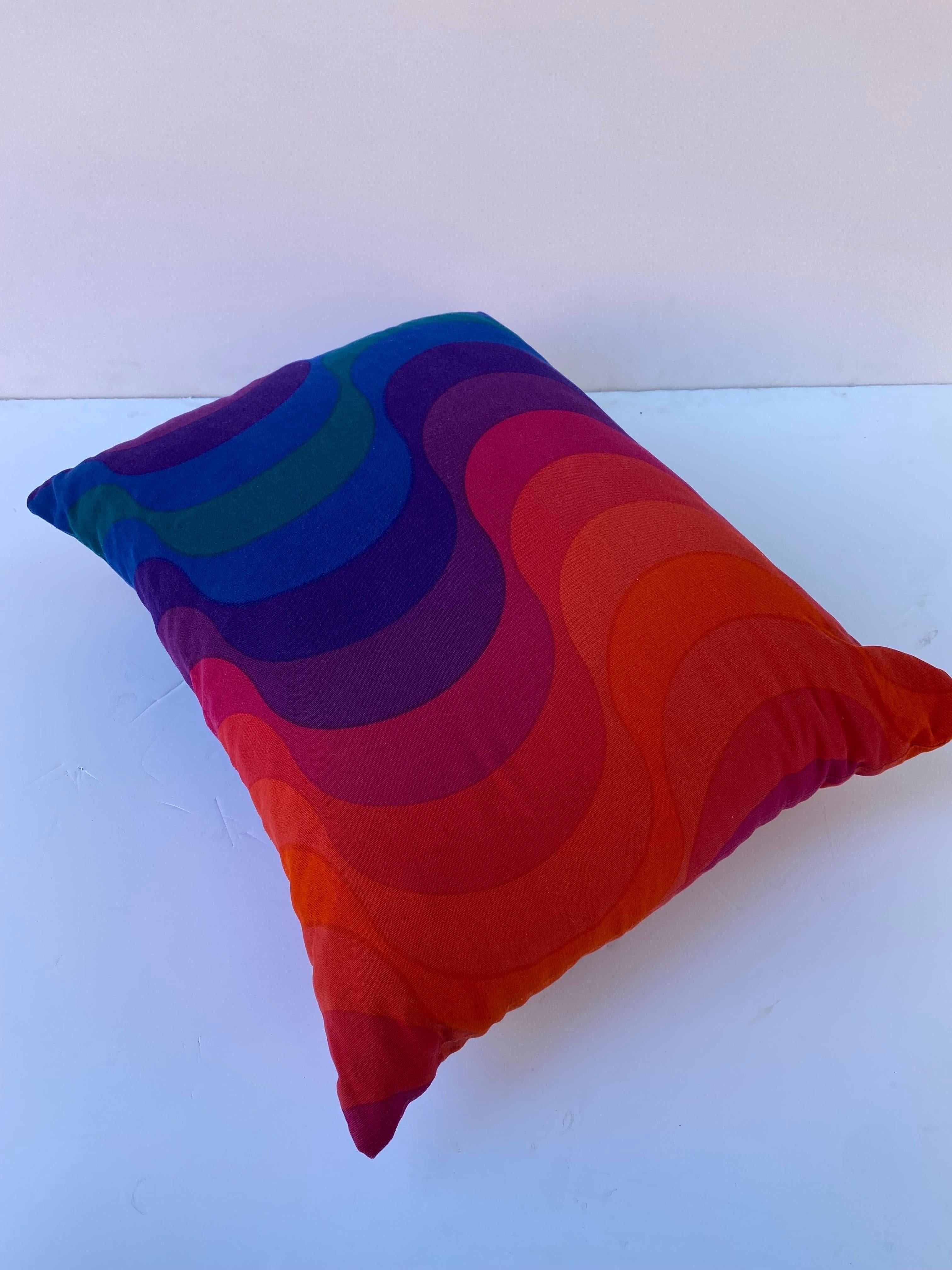 Mid-20th Century Verner Panton Mira-x Wave Fabric Pillow