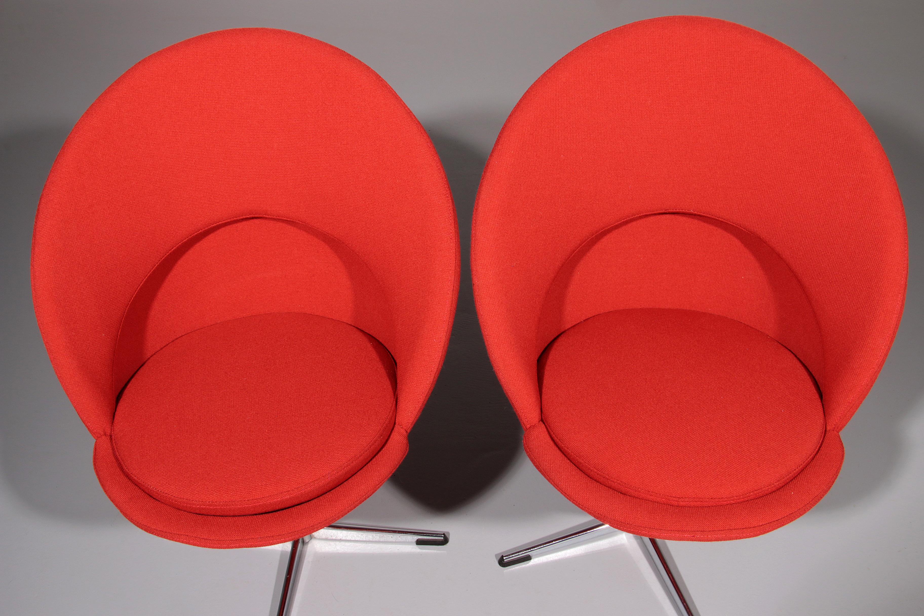 Tessuto Verner Panton Modello Cono K1 Sedie di Plus-Linje anni '60 in vendita