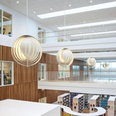 Verner Panton 'Moon XXXL' Pendant Lamp in White Metal and Lamella for Verpan