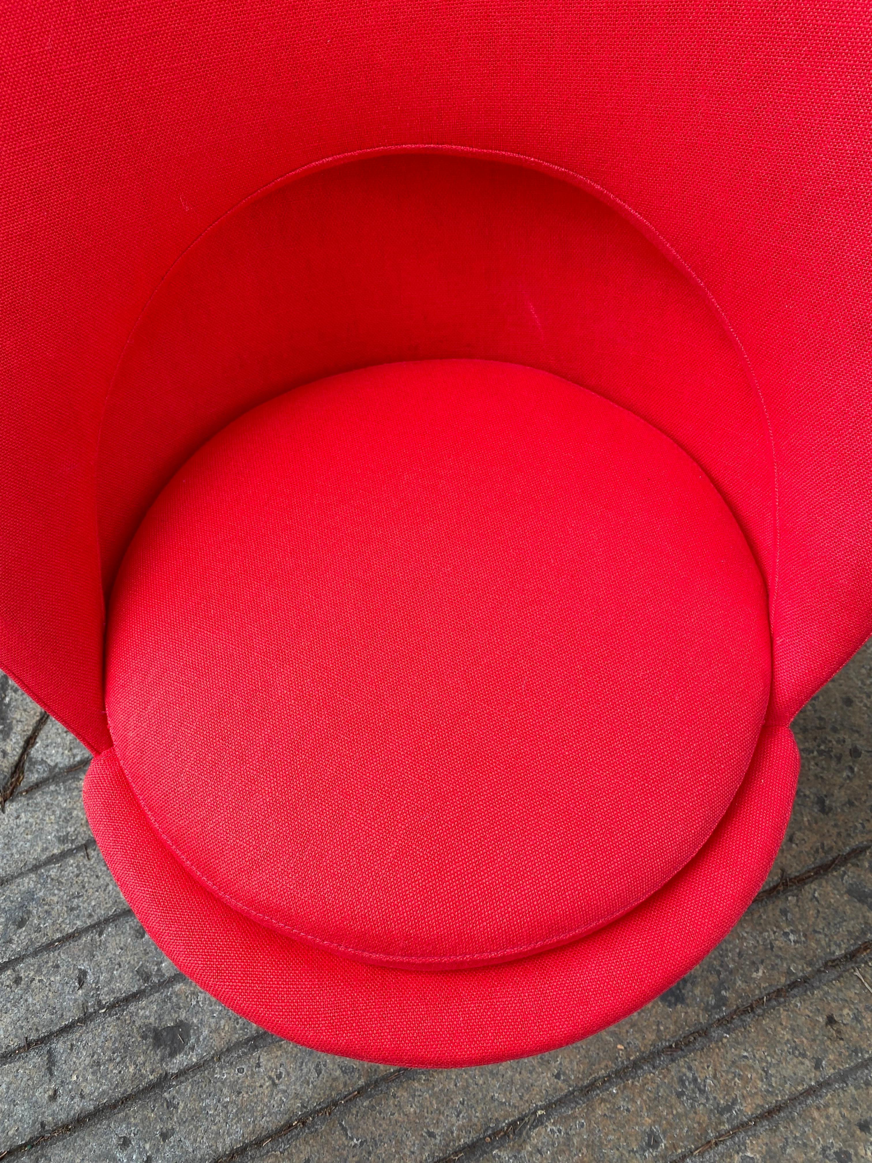 Danish Verner Panton Newly Reupholstered Cone Chair For Sale