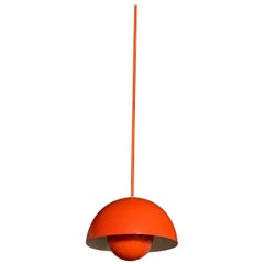 Verner Panton Orange Flower Pot Pendant Light, Louis Poulsen