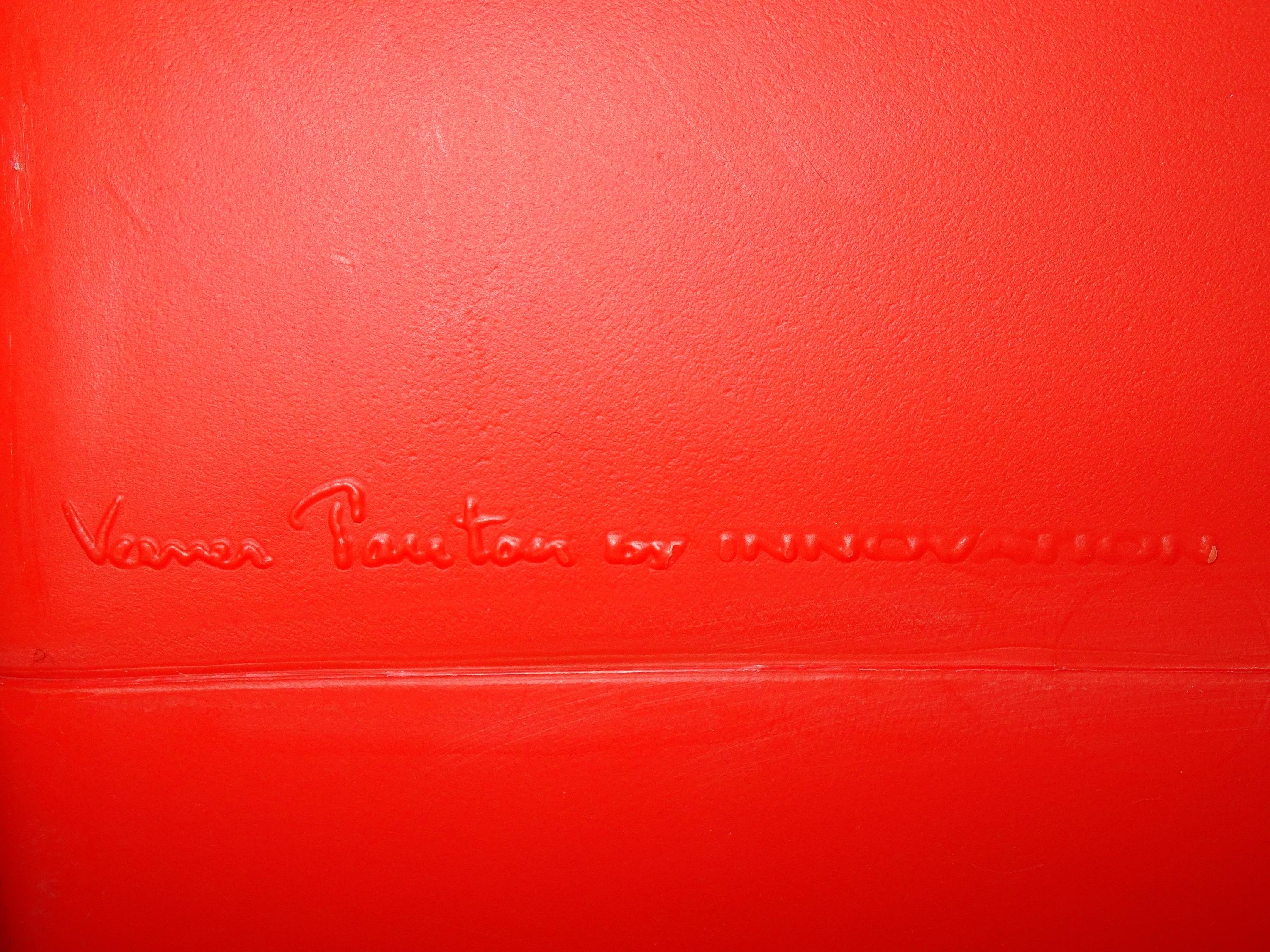 Danish Verner Panton Orange Phantom Chair for Innovation Randers, circa 1998