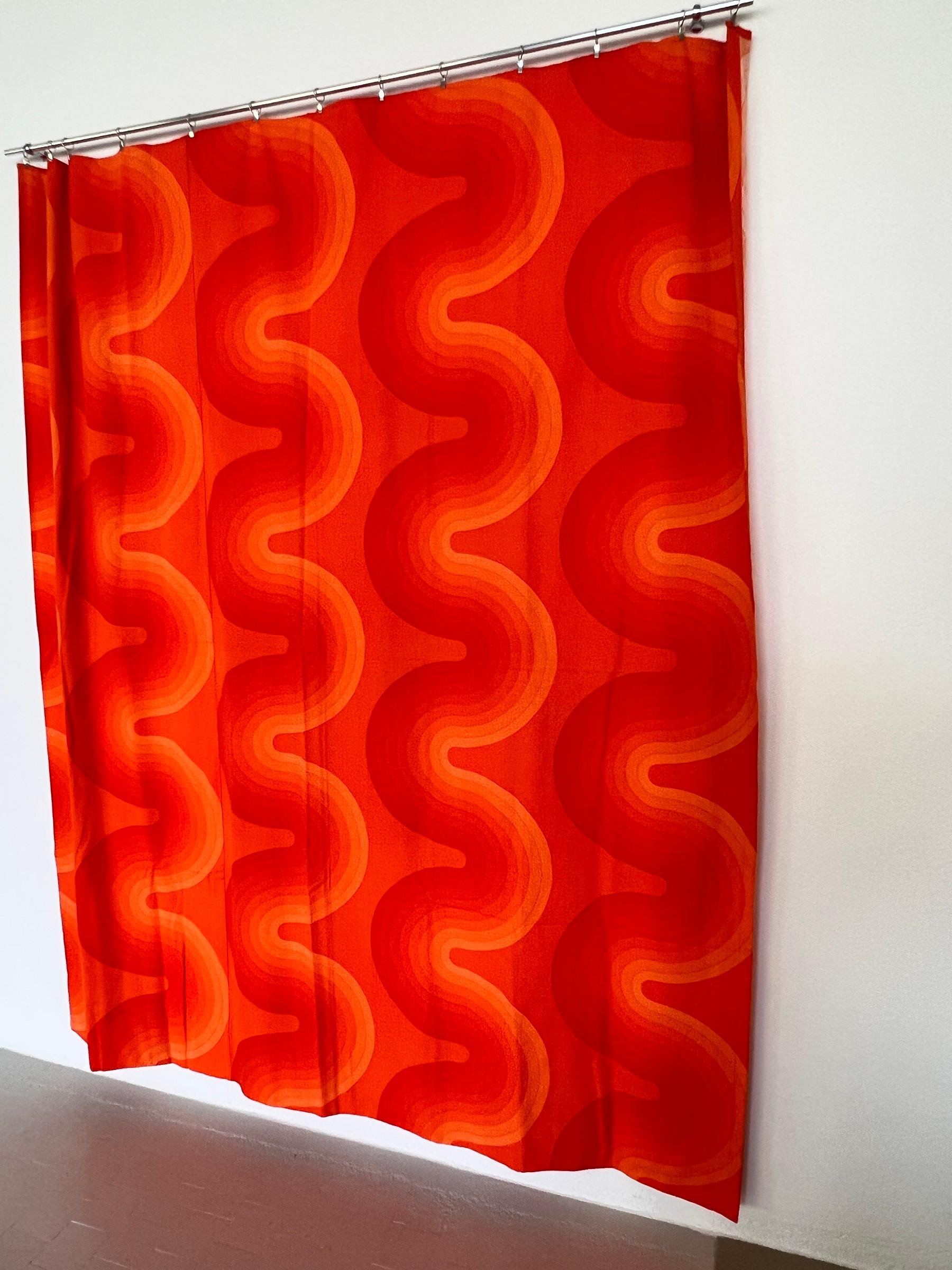 Verner Panton Original Fabric Panel Tapestry for Mira-X Collection, 1970s In Good Condition For Sale In Morazzone, Varese