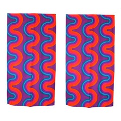 Verner Panton Pair of Original Curtain Panels For Mira-X