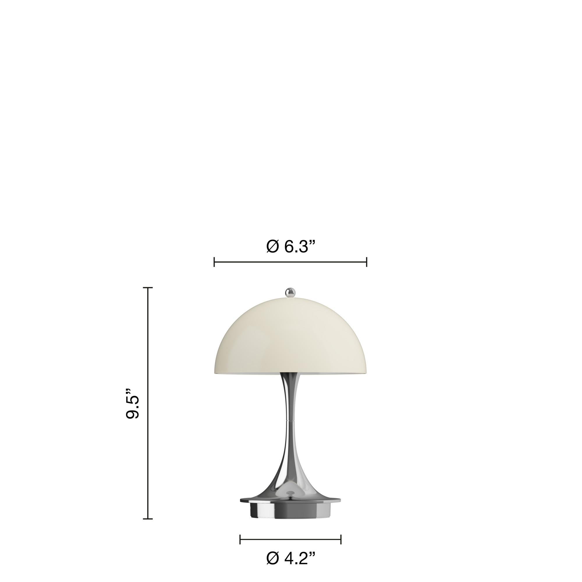 Lámpara 'Panthella 160 Portable' de Verner Panton para Louis Poulsen en gris ópalo en venta 9