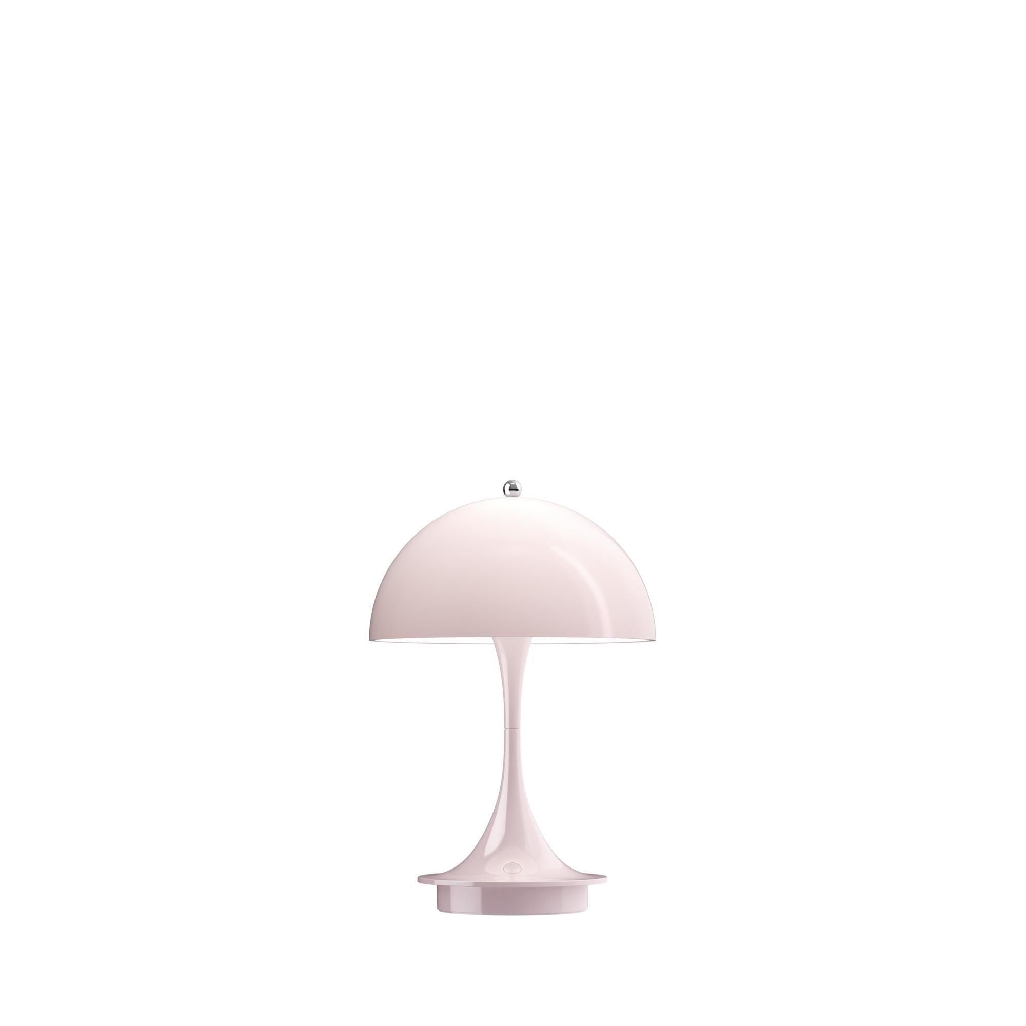 Verner Panton 'Panthella 160' Portable Lamp for Louis Poulsen in Opal Pale Rose For Sale 2
