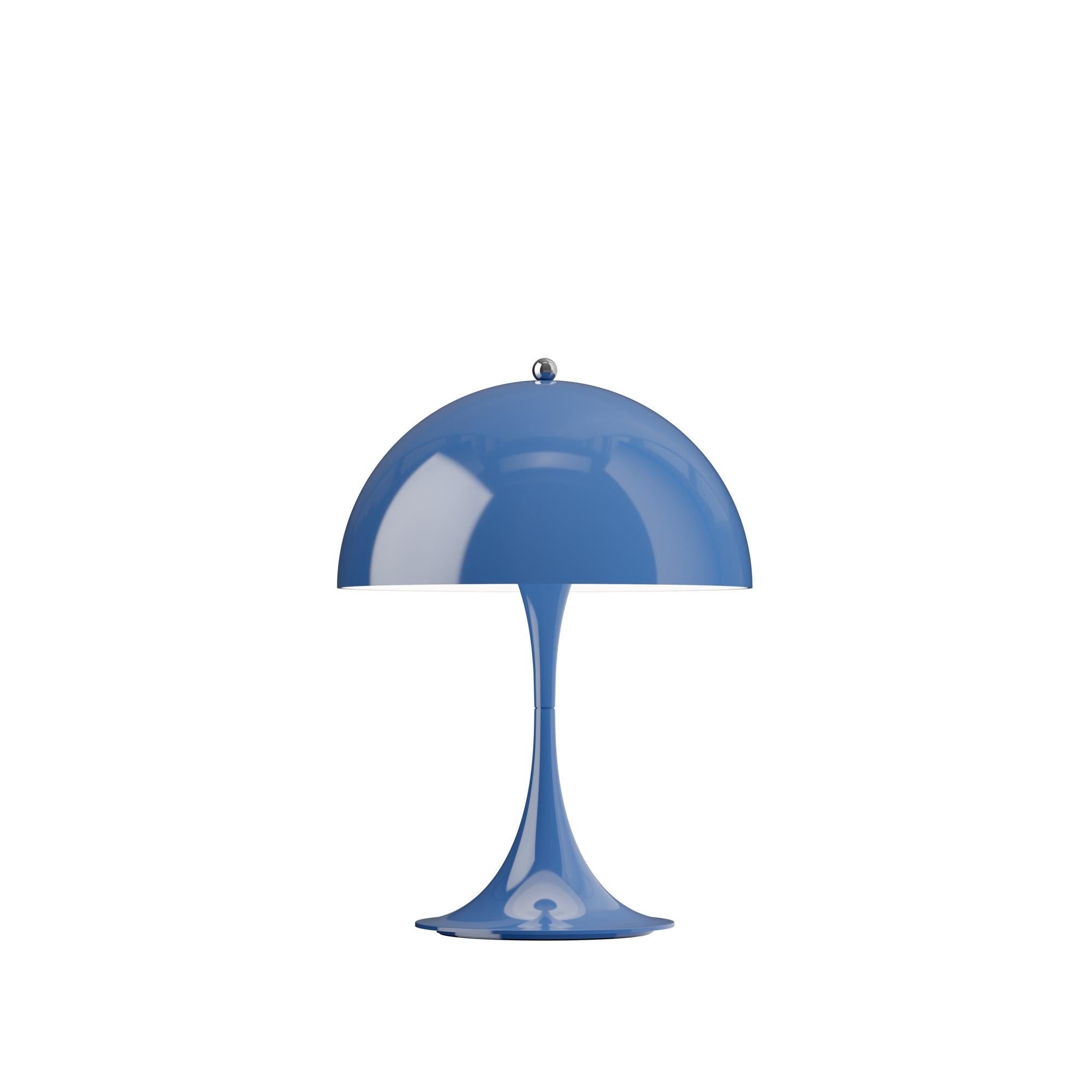 Mid-Century Modern Verner Panton 'Panthella 250' Portable Table Lamp in Blue for Louis Poulsen For Sale