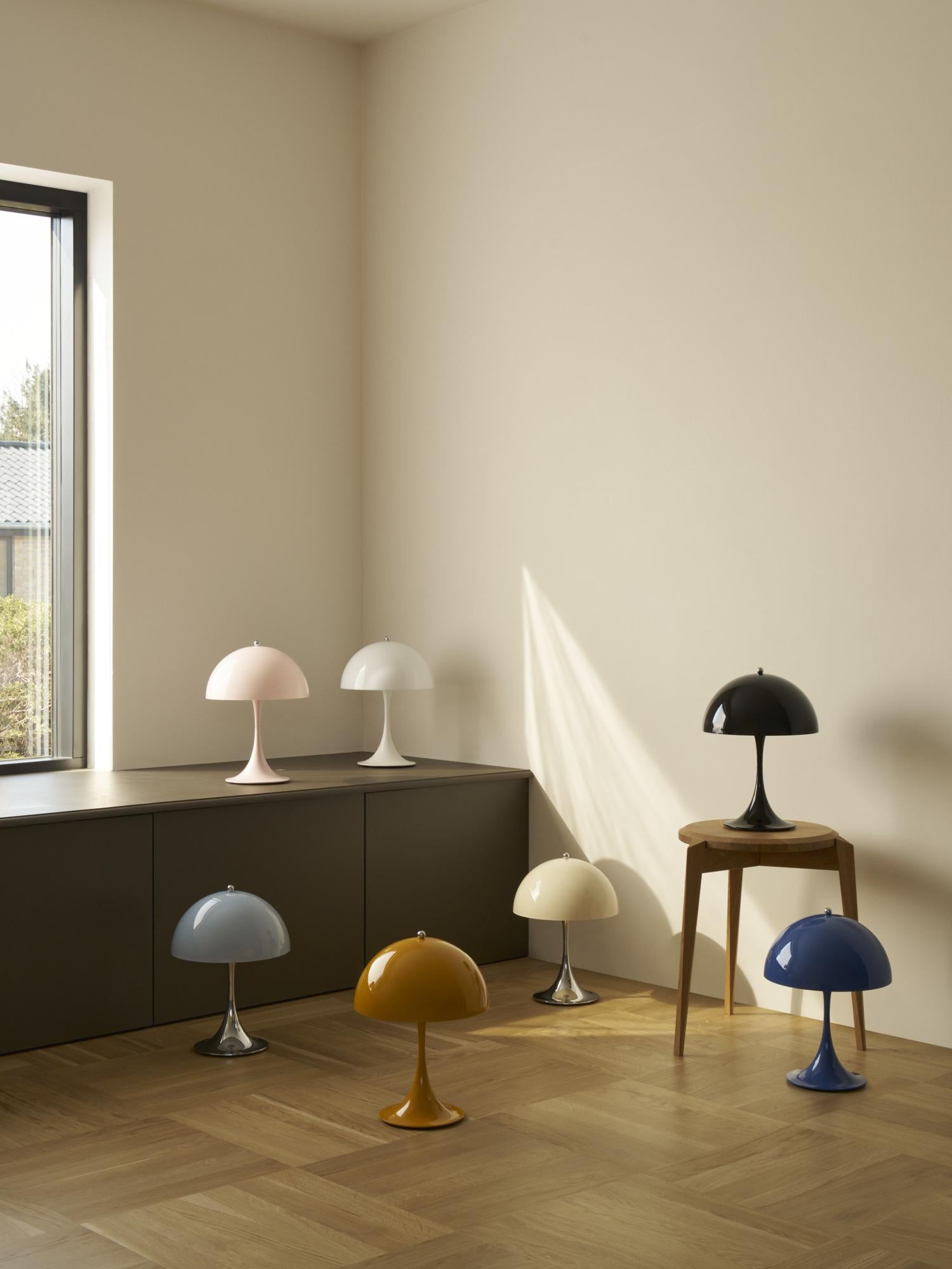 Danish Verner Panton 'Panthella 250' Portable Table Lamp in Blue for Louis Poulsen For Sale