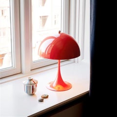 Verner Panton 'Panthella 250' Portable Table Lamp in Coral for Louis Poulsen