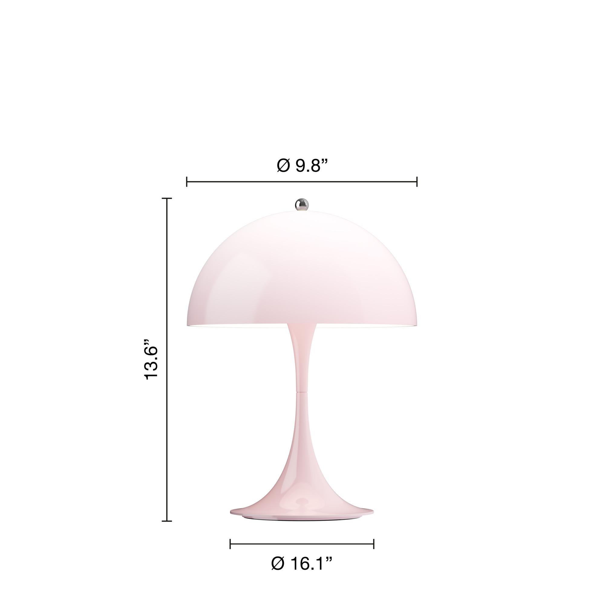 Lampe à poser portable 'Panthella 250' en rose pâle pour Louis Poulsen en vente 5