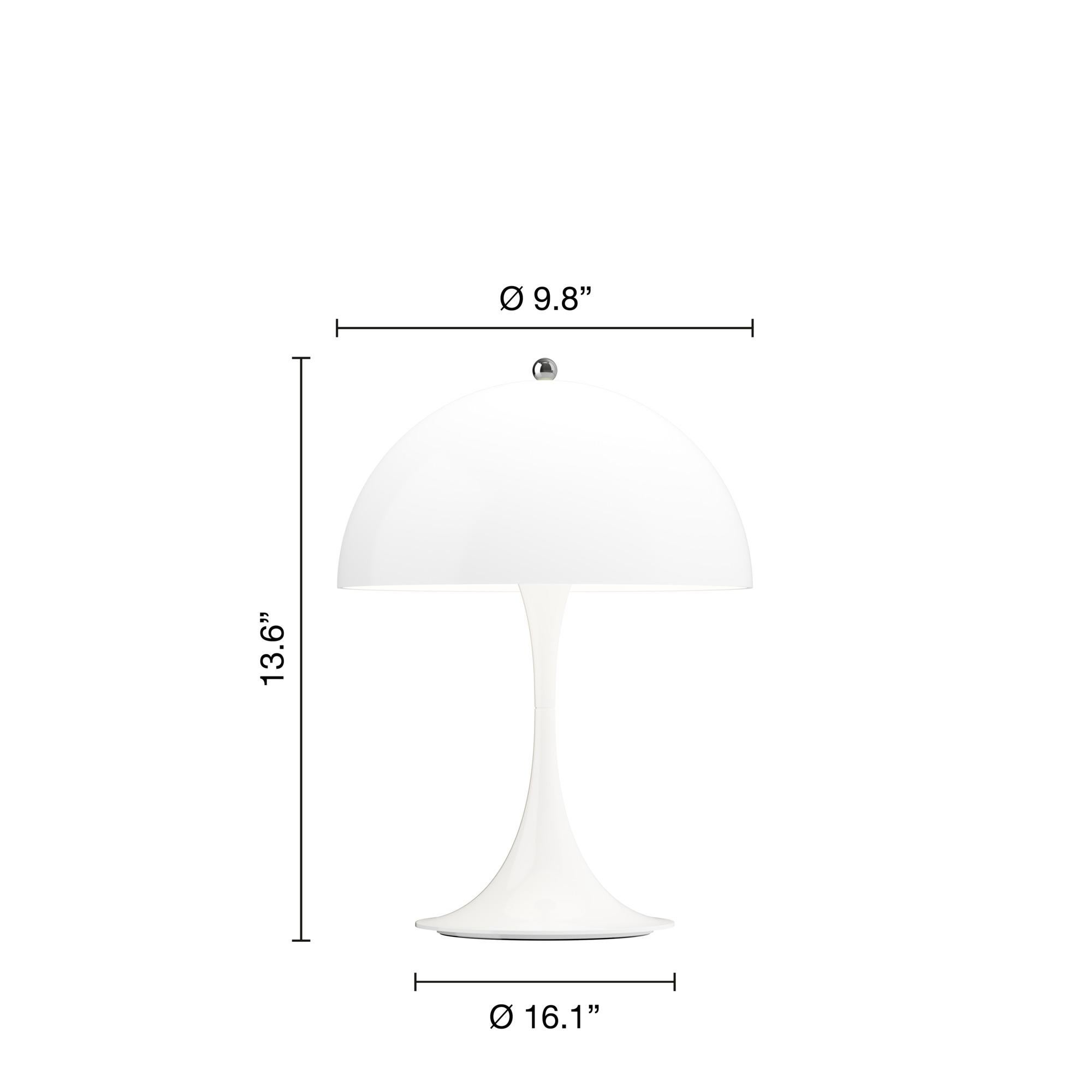 Verner Panton 'Panthella 250' Portable Table Lamp in White for Louis Poulsen For Sale 4