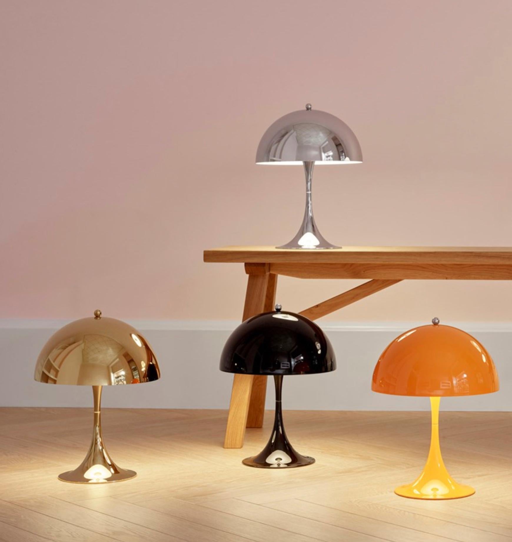 Danish Verner Panton 'Panthella 250' Table Lamp in Chrome for Louis Poulsen For Sale