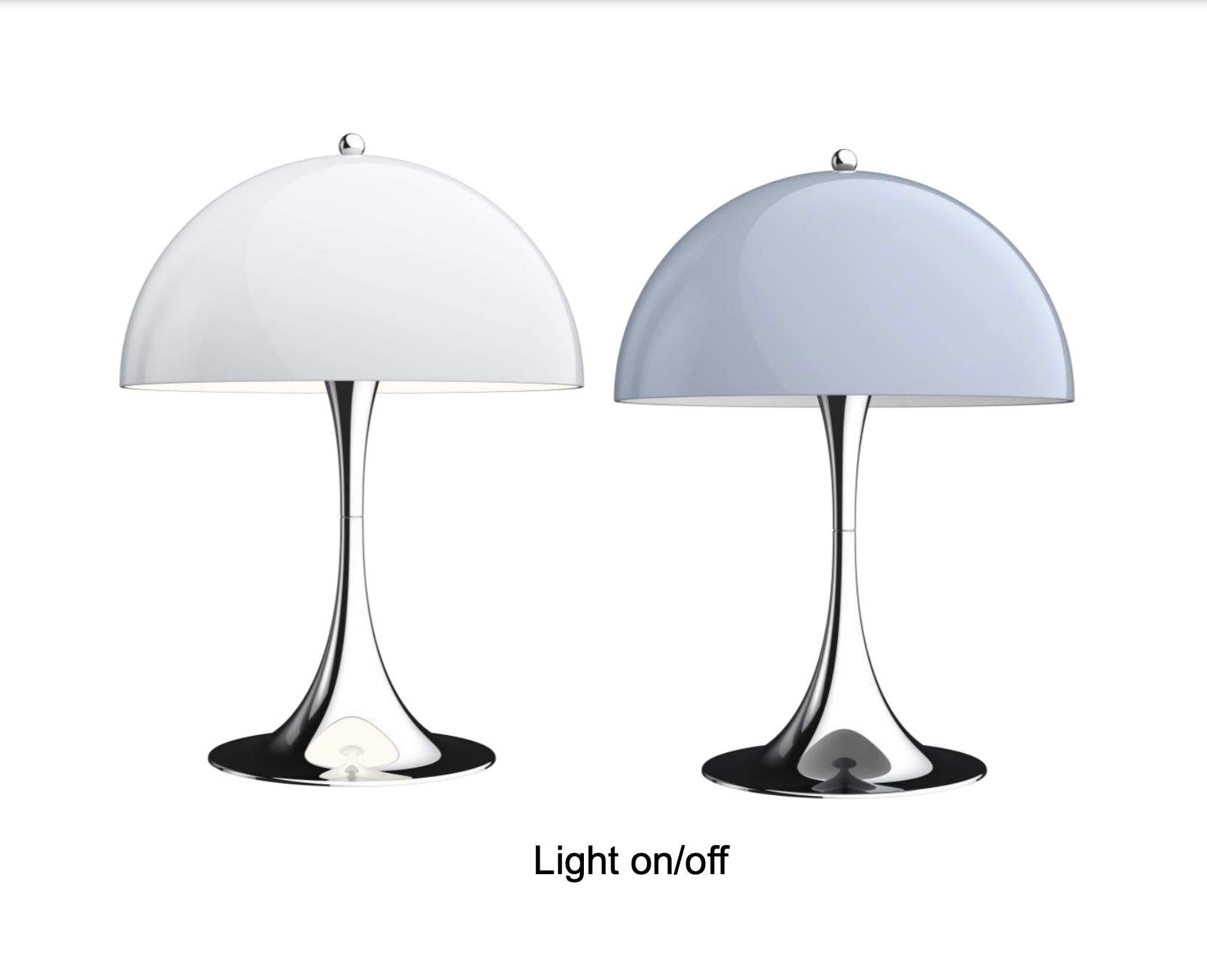 Scandinavian Modern Verner Panton 'Panthella 320' Table Lamp for Louis Poulsen in Gray For Sale