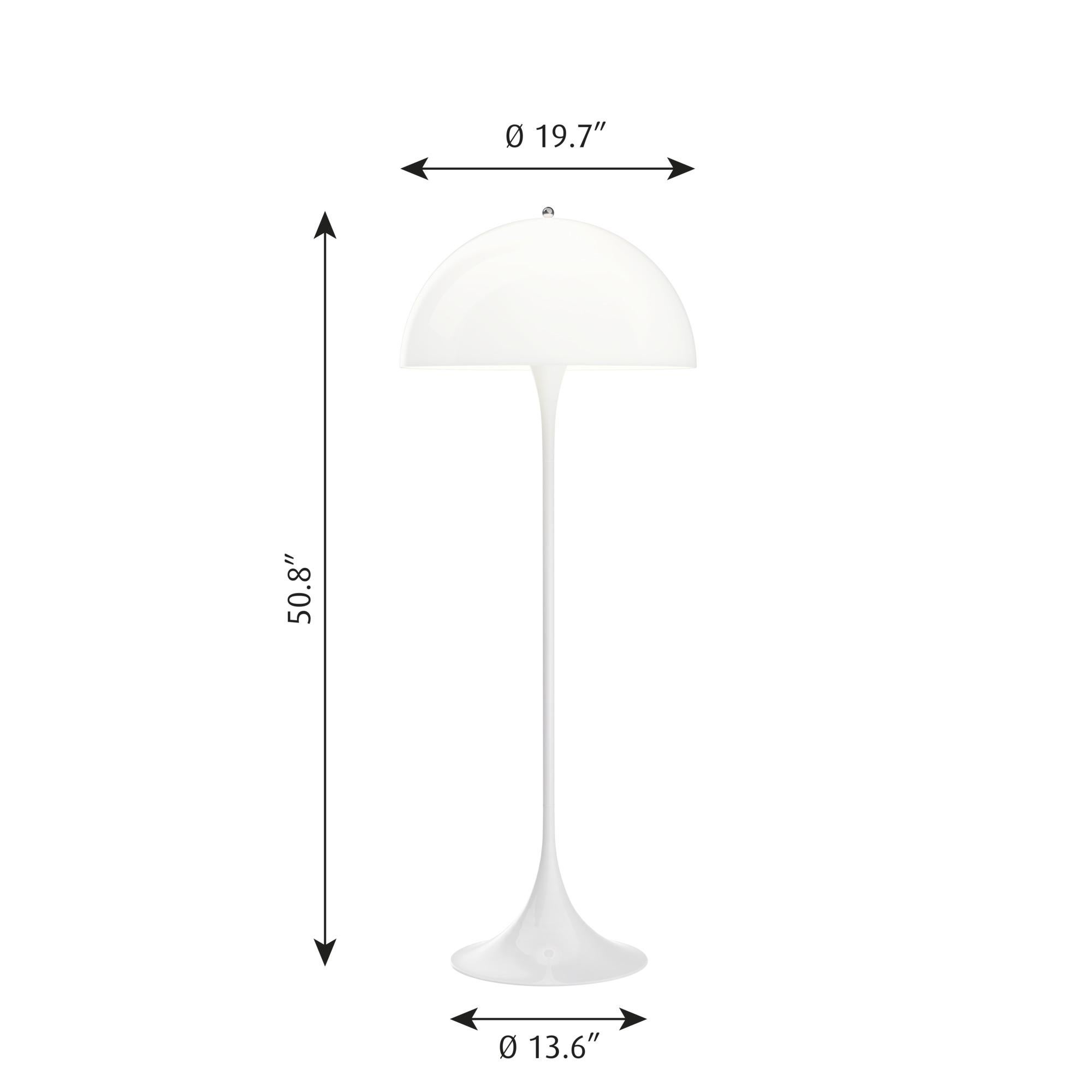 Verner Panton 'Panthella' White Floor Lamp for Louis Poulsen For Sale 3