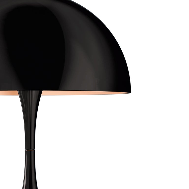 Danish Verner Panton Panthella Mini LED Table Lamp in Black for Louis Poulsen For Sale