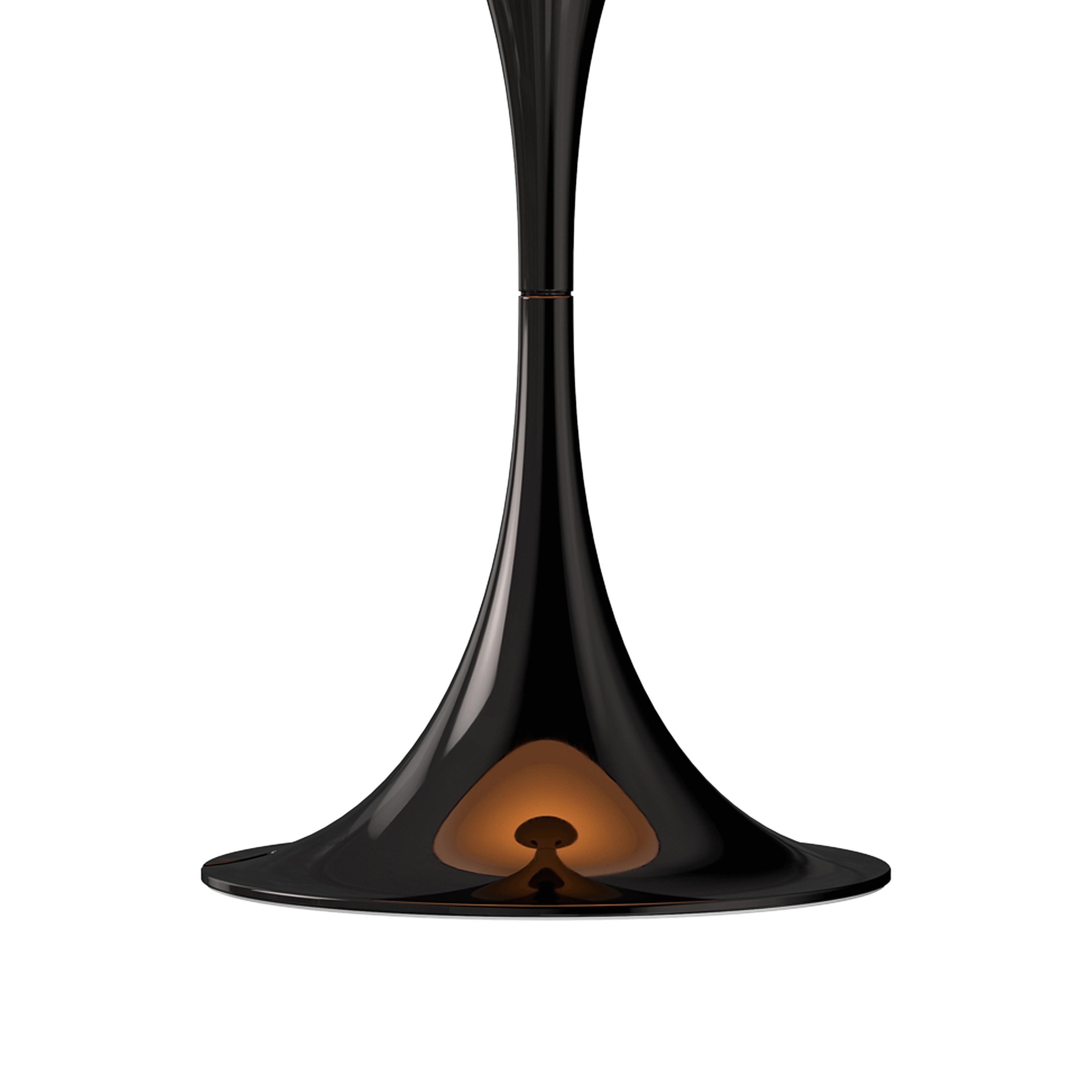 Spun Verner Panton 'Panthella 250' LED Table Lamp in Black for Louis Poulsen For Sale