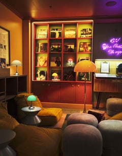 Verner Panton 'Panthella' Original Opal Brown Shade Floor Lamp for Louis Poulsen