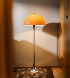Verner Panton 'Panthella' Original Orange Shade Floor Lamp for Louis Poulsen