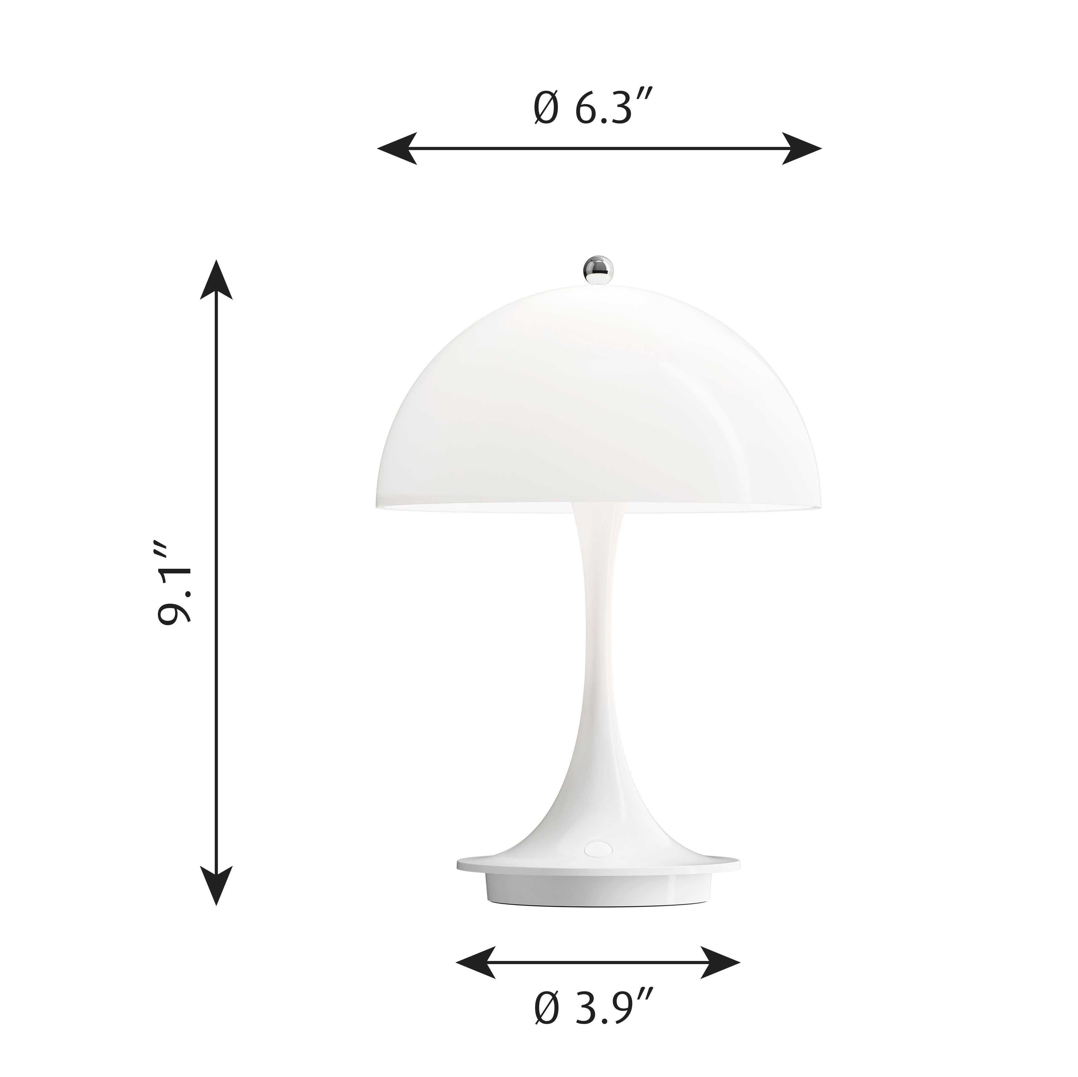 Verner Panton 'Panthella 160 Portable' Table Lamp in White for Louis Poulsen For Sale 8