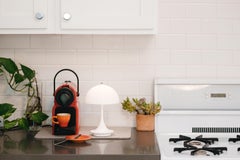 Verner Panton 'Panthella 160 Portable' Table Lamp in White for Louis Poulsen