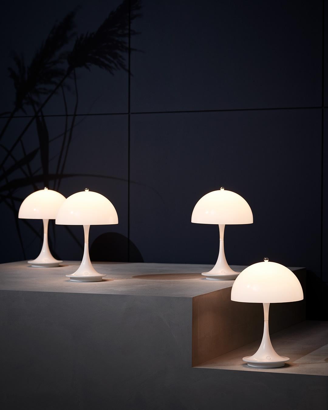 Contemporary Verner Panton 'Panthella 160 Portable' Table Lamp in White for Louis Poulsen For Sale