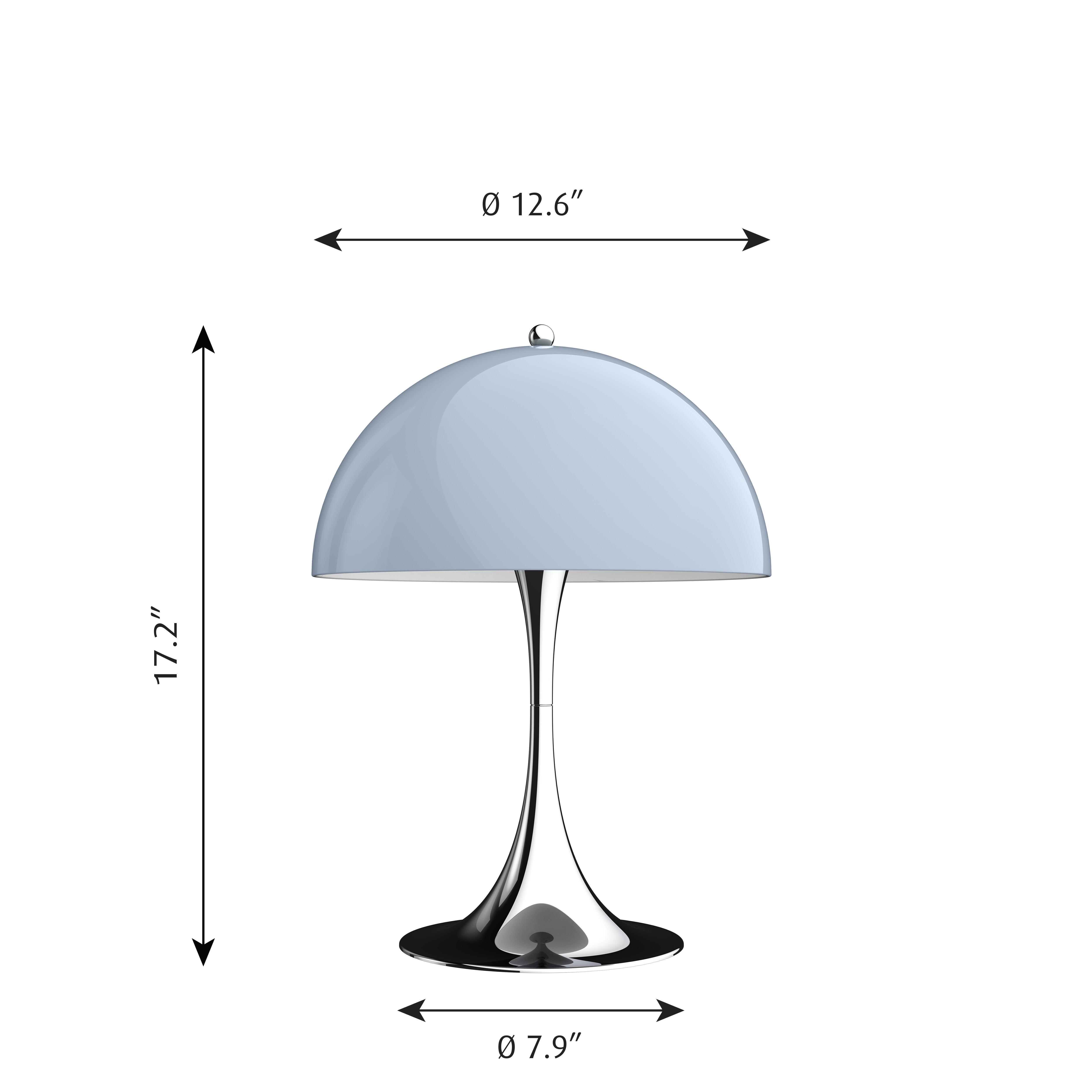 Verner Panton 'Panthella 160 Portable' Lamp for Louis Poulsen in Grey Acrylic For Sale 3