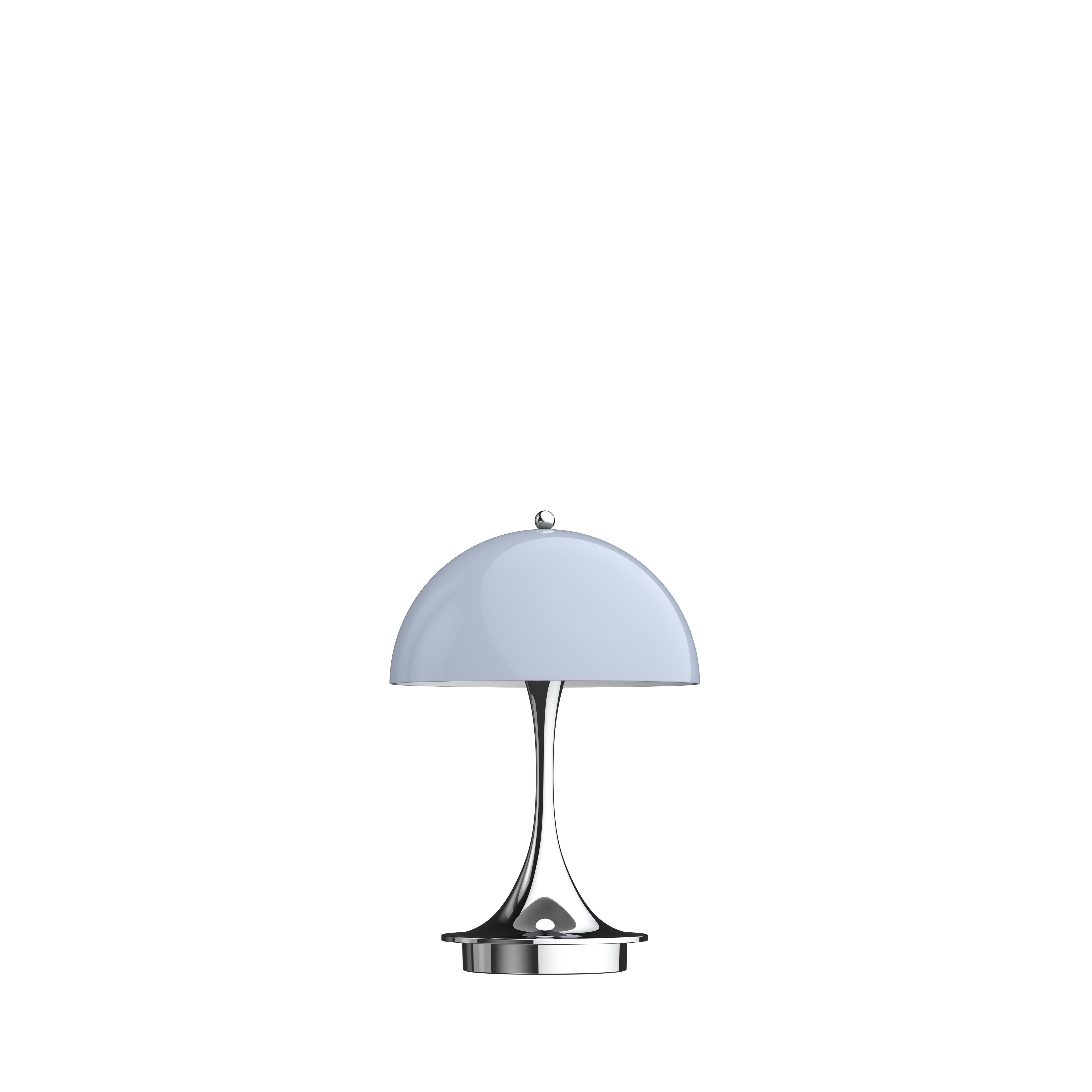 Danish Verner Panton 'Panthella 160 Portable' Lamp for Louis Poulsen in Grey Acrylic For Sale