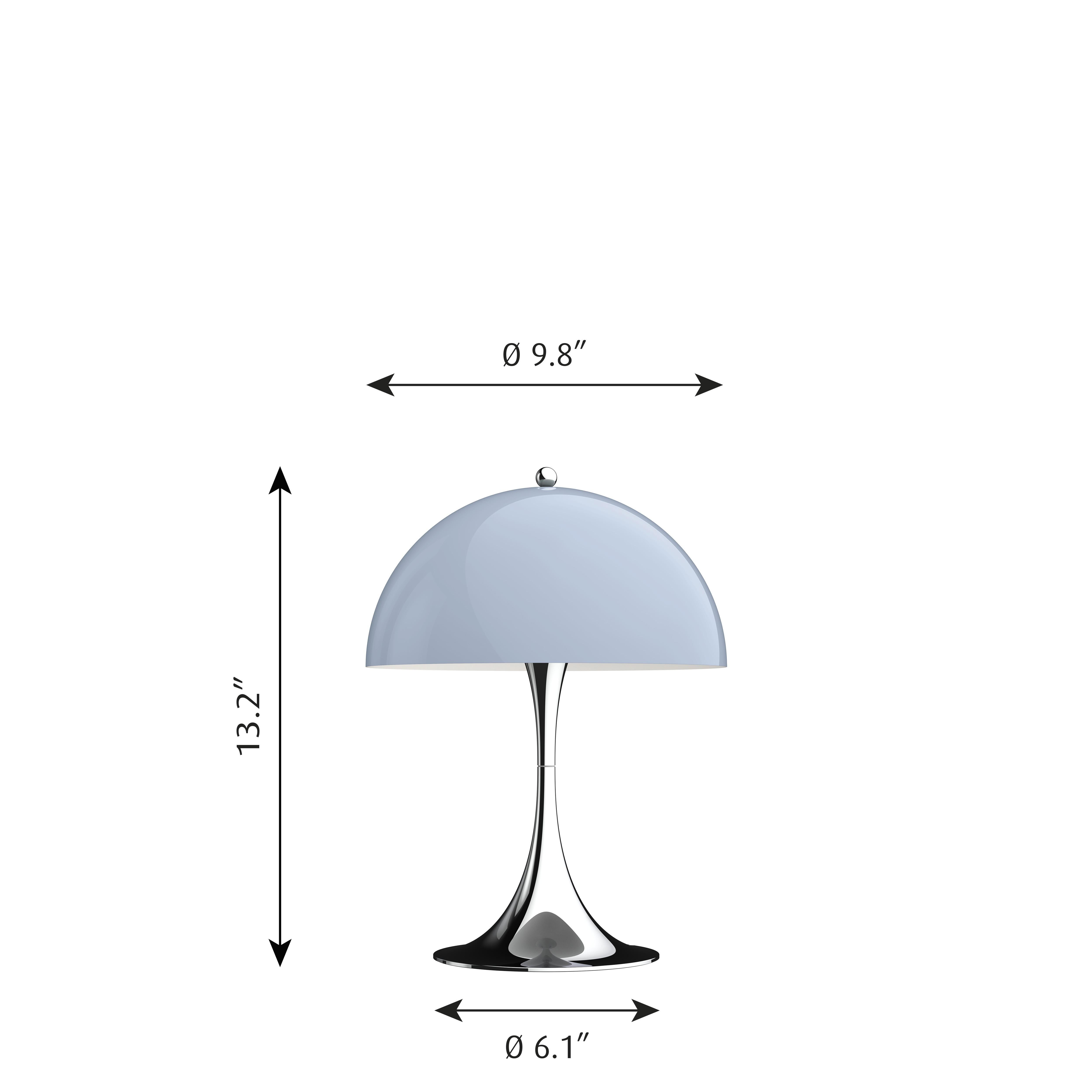 Verner Panton 'Panthella 160 Portable' Lamp for Louis Poulsen in Grey Acrylic For Sale 2