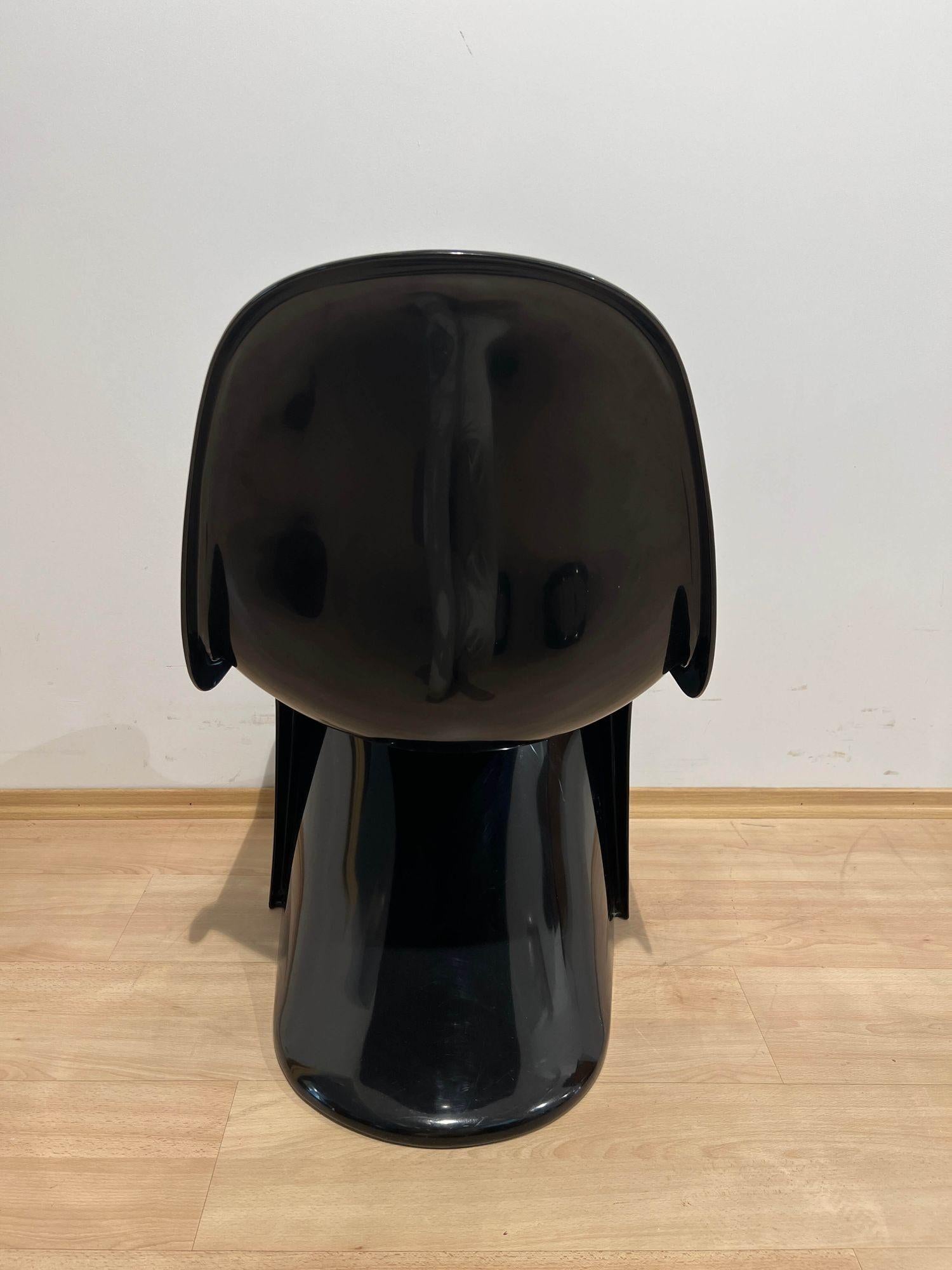 Verner Panton ‚Panton’ Cantilever Chair in Black Pu, Germany, 1971 For Sale 5