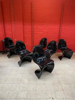 Verner Panton "Silla Panton" 6 Sillas Originales Edición Herman Miller circa 1960