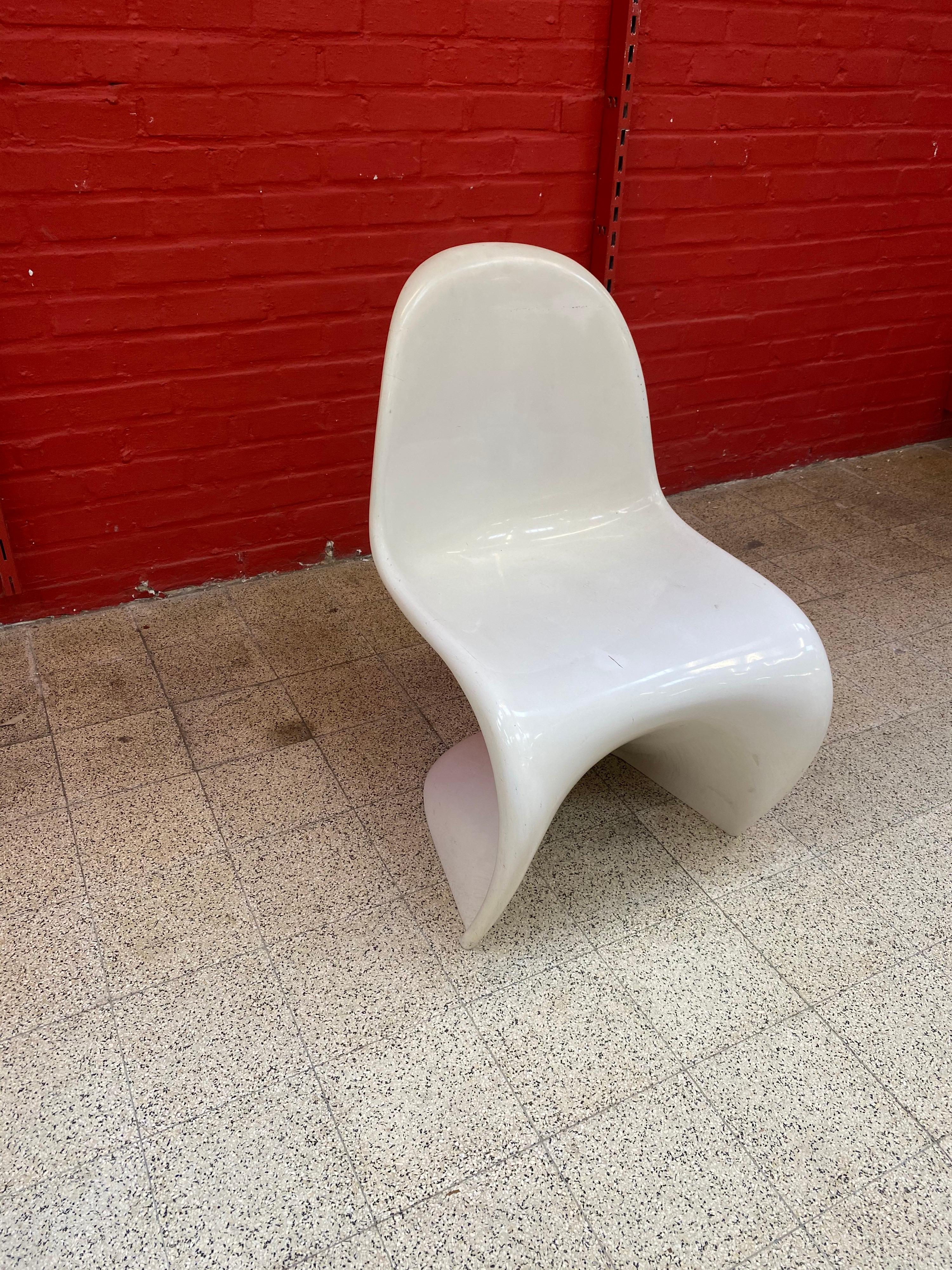 Herman Miller: „Panton Chair“ von Herman Miller, Originalausgabe, um 1960 im Zustand „Gut“ im Angebot in Saint-Ouen, FR