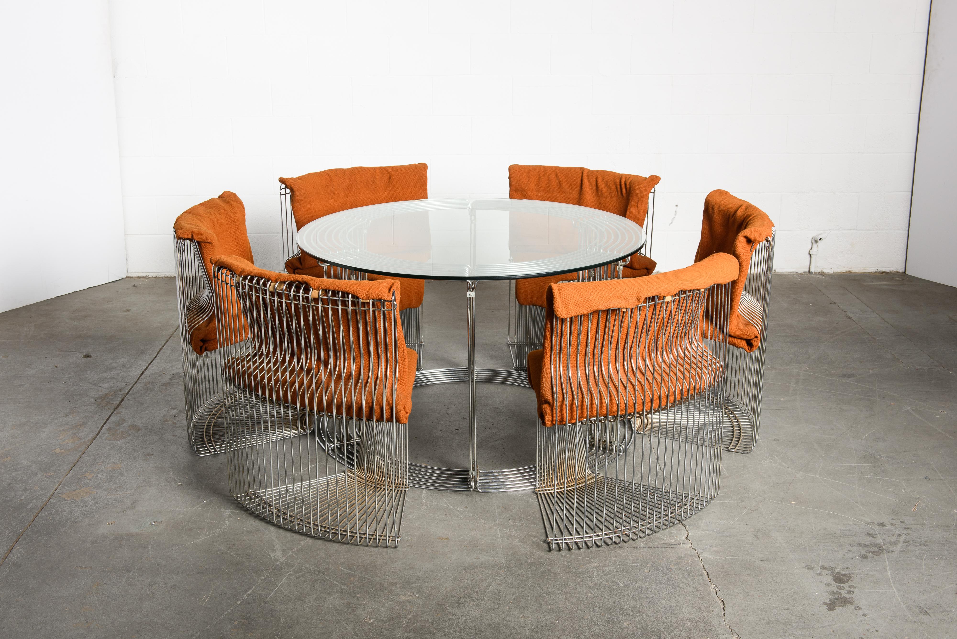 Danish Verner Panton 'Pantonova' Six Chair Dining Room Suite for Fritz Hansen, 1971