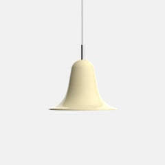Verner Panton 'Pantop' Pendant Lamp in Cream White Glossy metal for Verpan