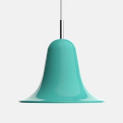 Verner Panton 'Pantop' Pendant Lamp in Light Teal Glossy metal for Verpan