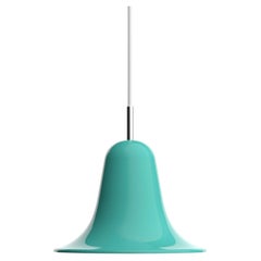 Verner Panton 'Pantop' Pendant Lamp in Light Teal Glossy metal for Verpan