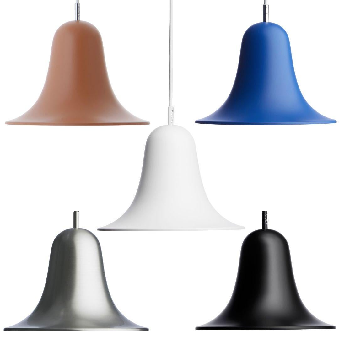 Verner Panton 'Pantop' Pendelleuchte aus Metall und staubig-blauem Glanz für Verpan (Dänisch) im Angebot