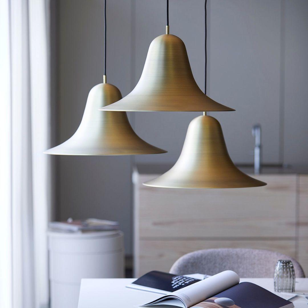 Verner Panton 'Pantop' Pendant Lamp in Metal and Glossy Grey Sand for Verpan For Sale 6