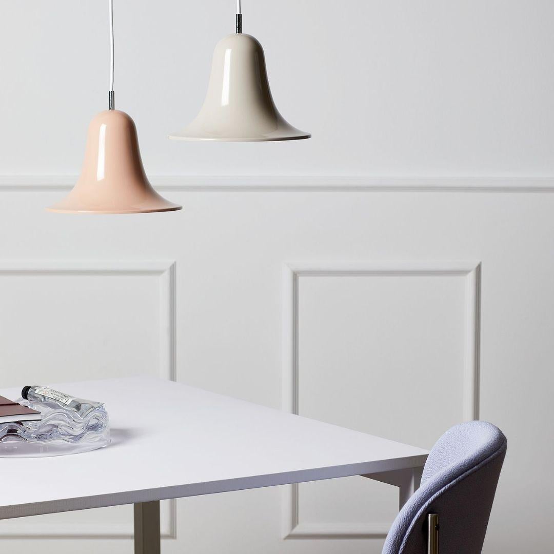Danish Verner Panton 'Pantop' Pendant Lamp in Metal and Glossy Grey Sand for Verpan For Sale