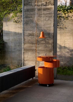 Verner Panton 'Pantop' Pendant Lamp in Vivid Orange Glossy metal for Verpan