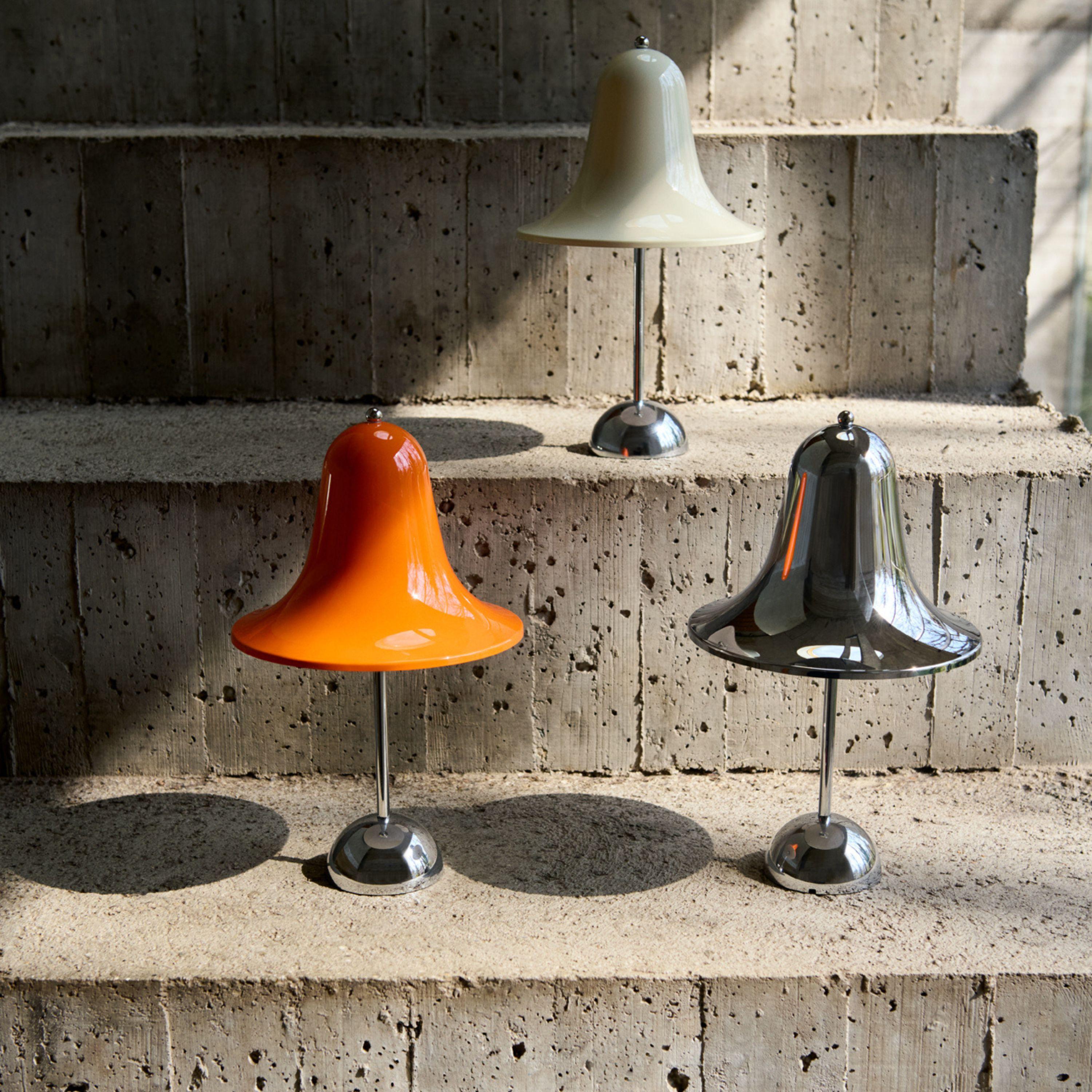 Lampada da tavolo portatile 'Pantop' di Verner Panton in blu notte e cromo per Verpan in vendita 3