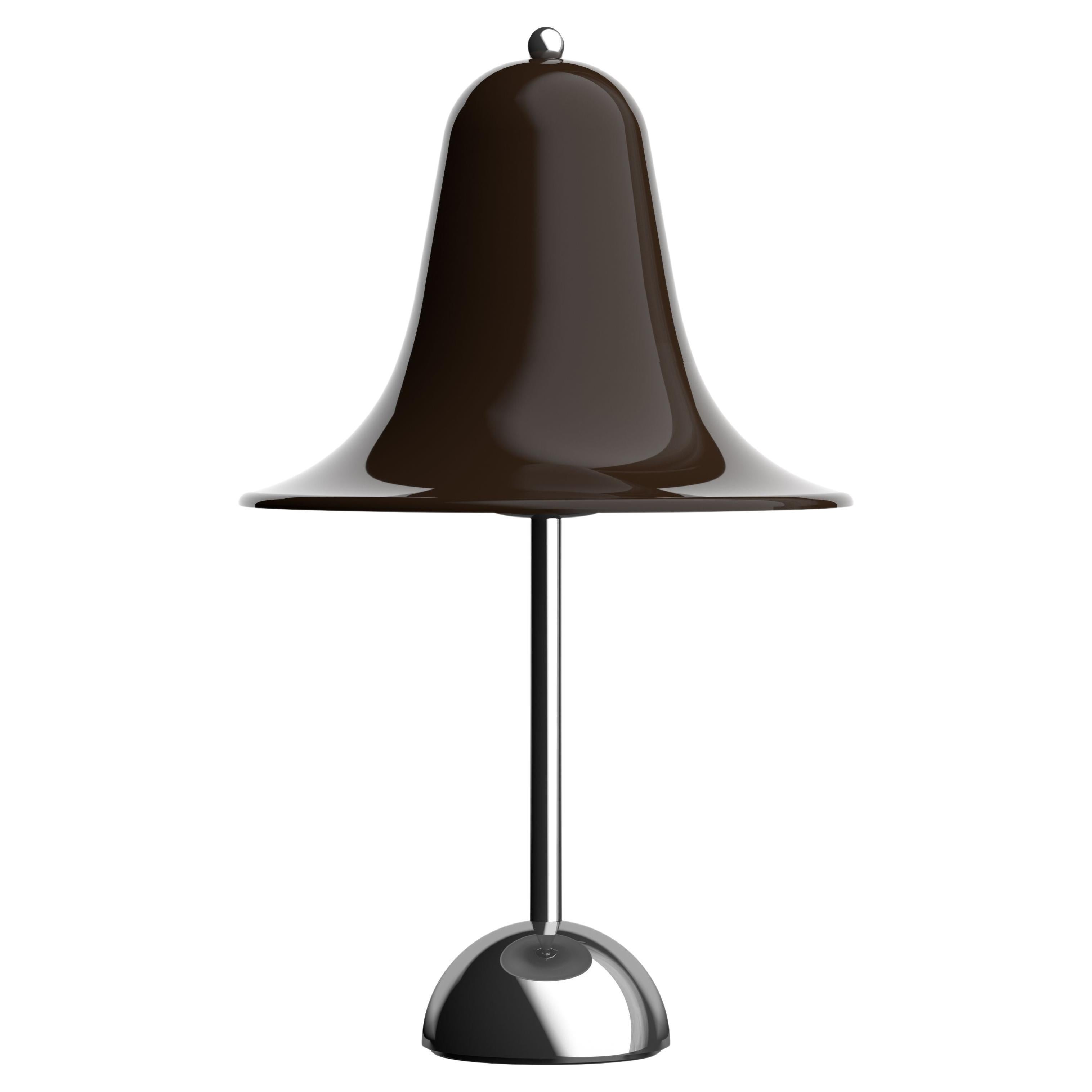 Verner Panton Lámpara de Sobremesa Portátil "Pantop" en Marrón y Cromo para Verpan en venta