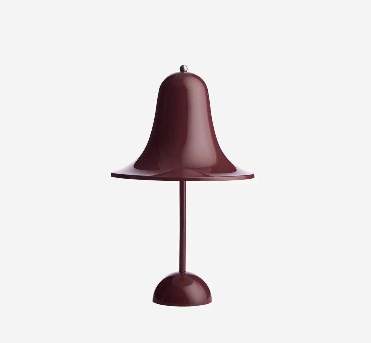 Metal Verner Panton 'Pantop Portable' Wireless Table Lamp in 'Grey Sand' for Verpan For Sale