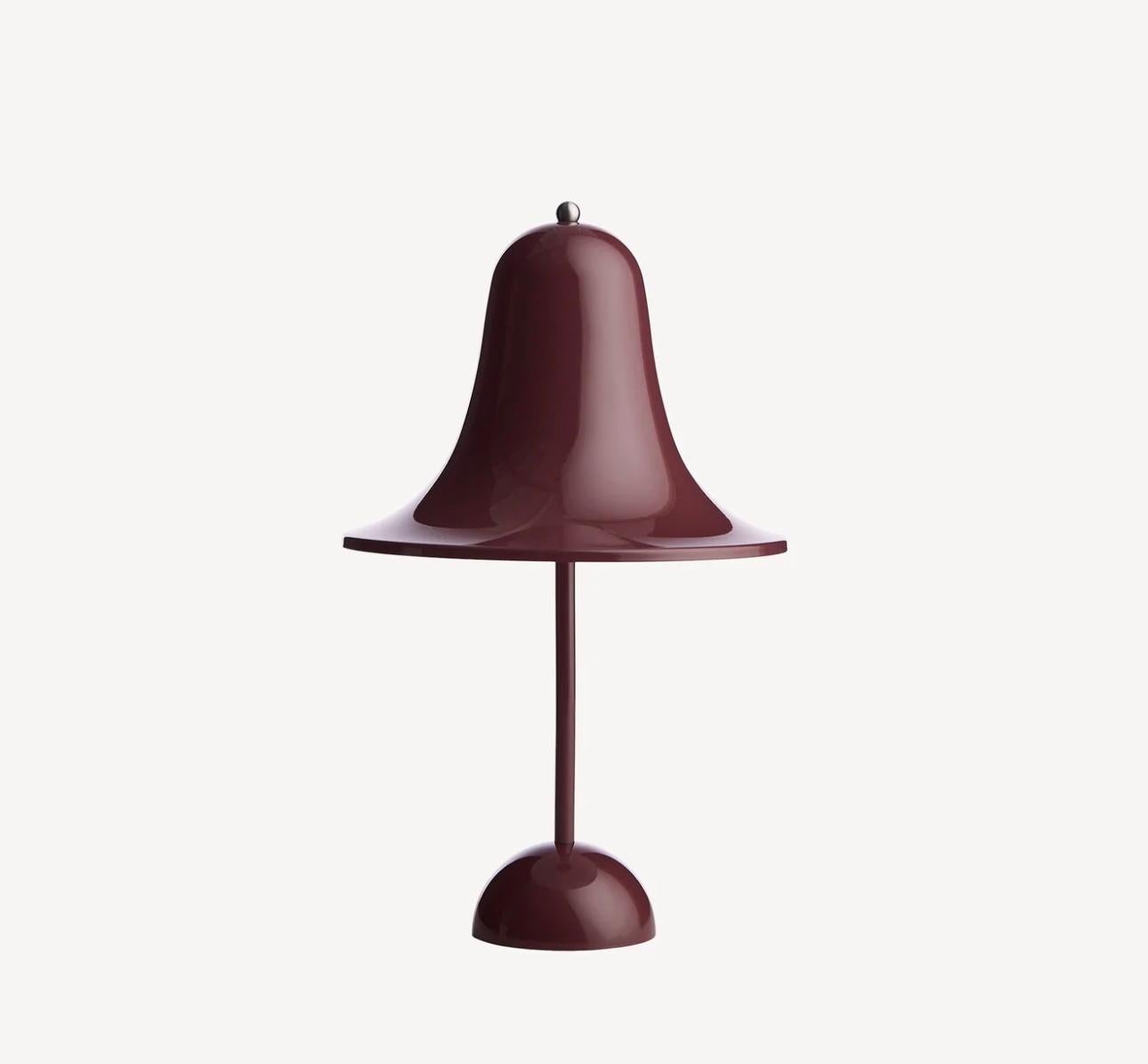 Metallo Lampada da tavolo senza fili 'Pantop Portable' di Verner Panton in 'Grey Sand' per Verpan in vendita