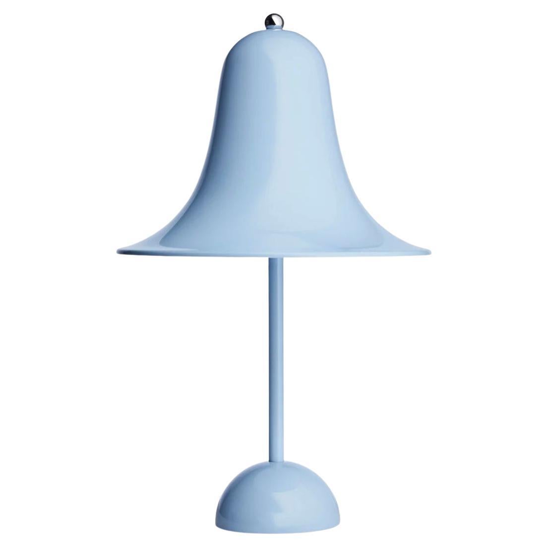 Verner Panton 'Pantop' Table Lamp in 'Light Blue' 1980 for Verpan For Sale