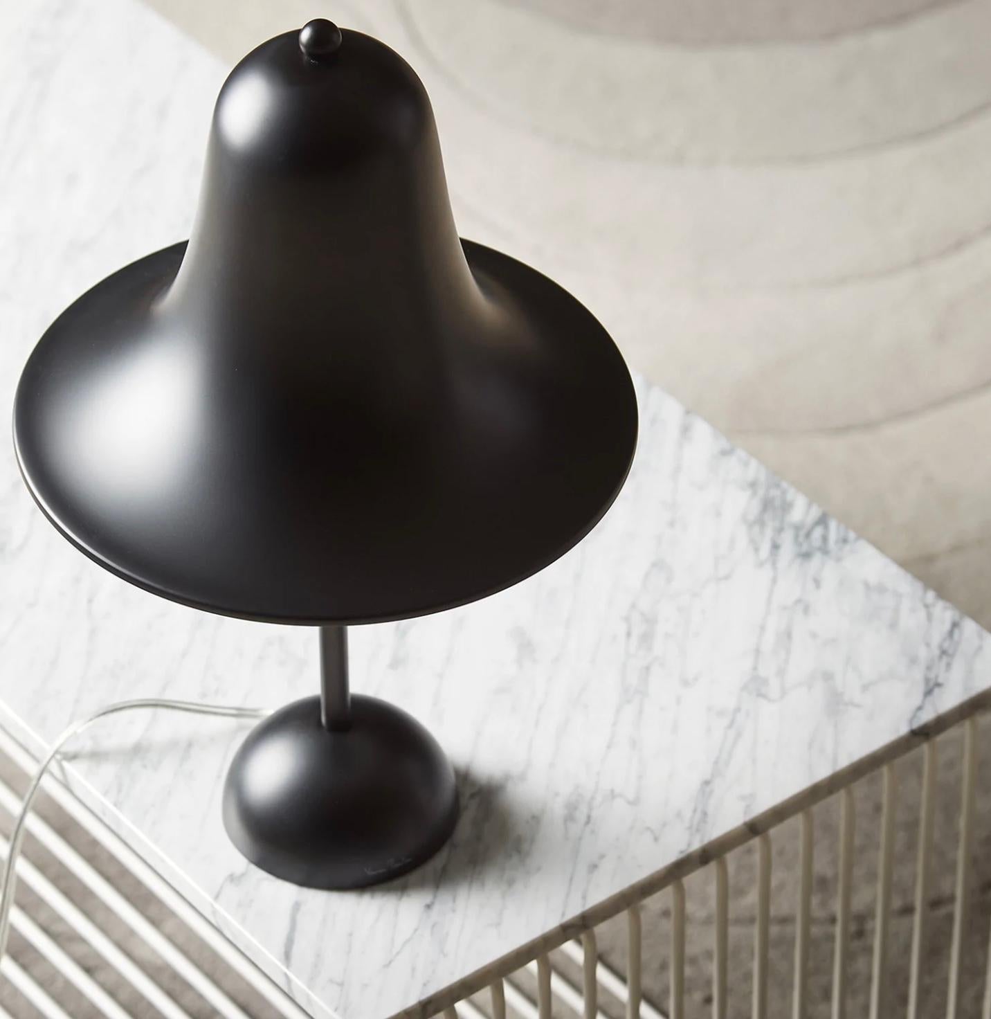 Mid-Century Modern Verner Panton 'Pantop' Table Lamp in 'Matt Black' for Verpan For Sale