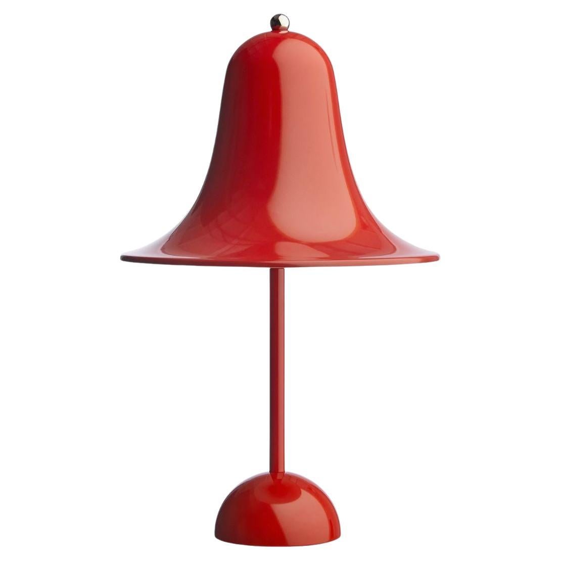 Verner Panton 'Pantop' Table Lamp in Metal and Bright Red for Verpan For Sale