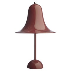 Verner Panton 'Pantop' Table Lamp in Metal and Burgundy for Verpan