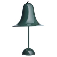 Verner Panton 'Pantop' Table Lamp in Metal and Dark Green for Verpan
