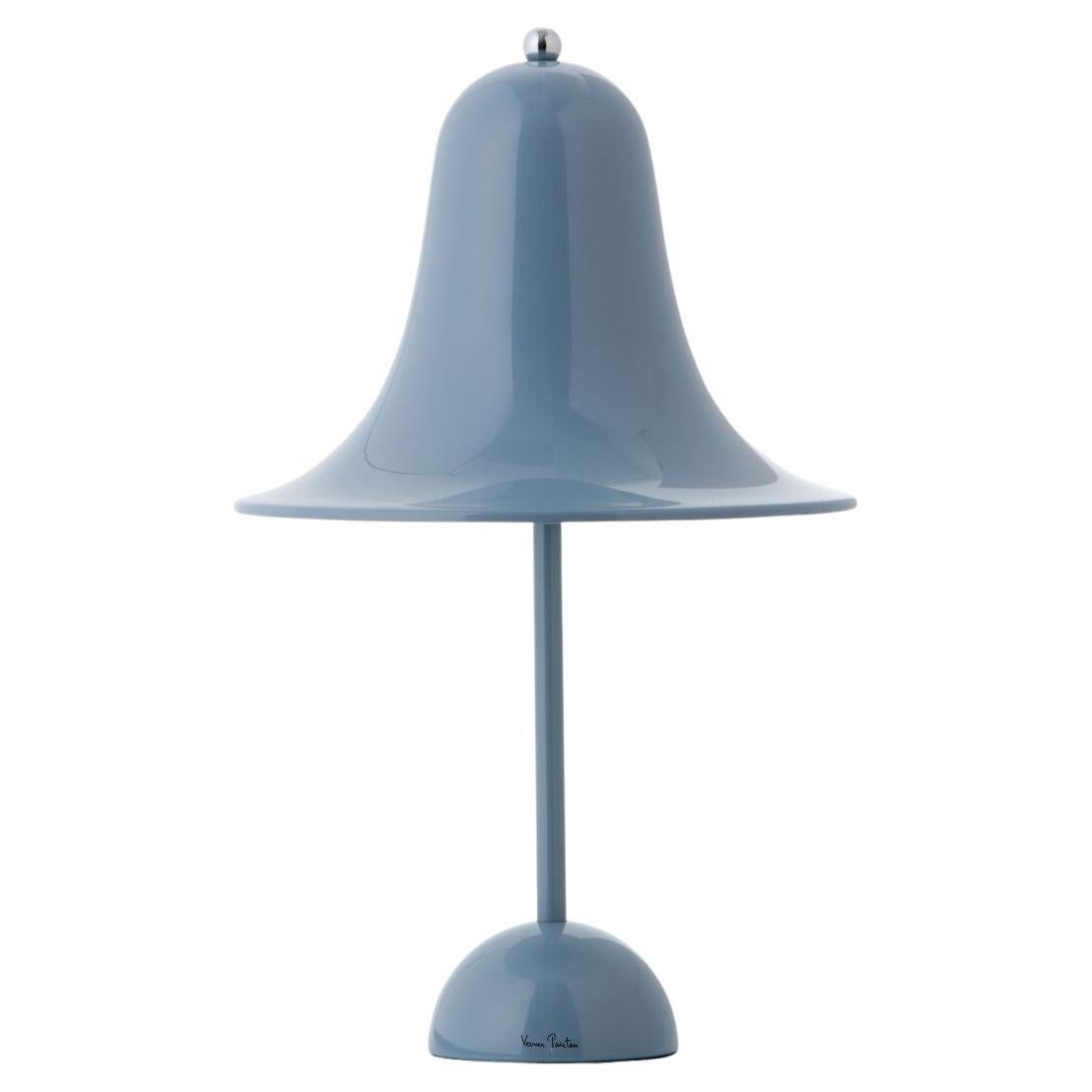 Verner Panton 'Pantop' Table Lamp in Metal and Dusty Blue for Verpan