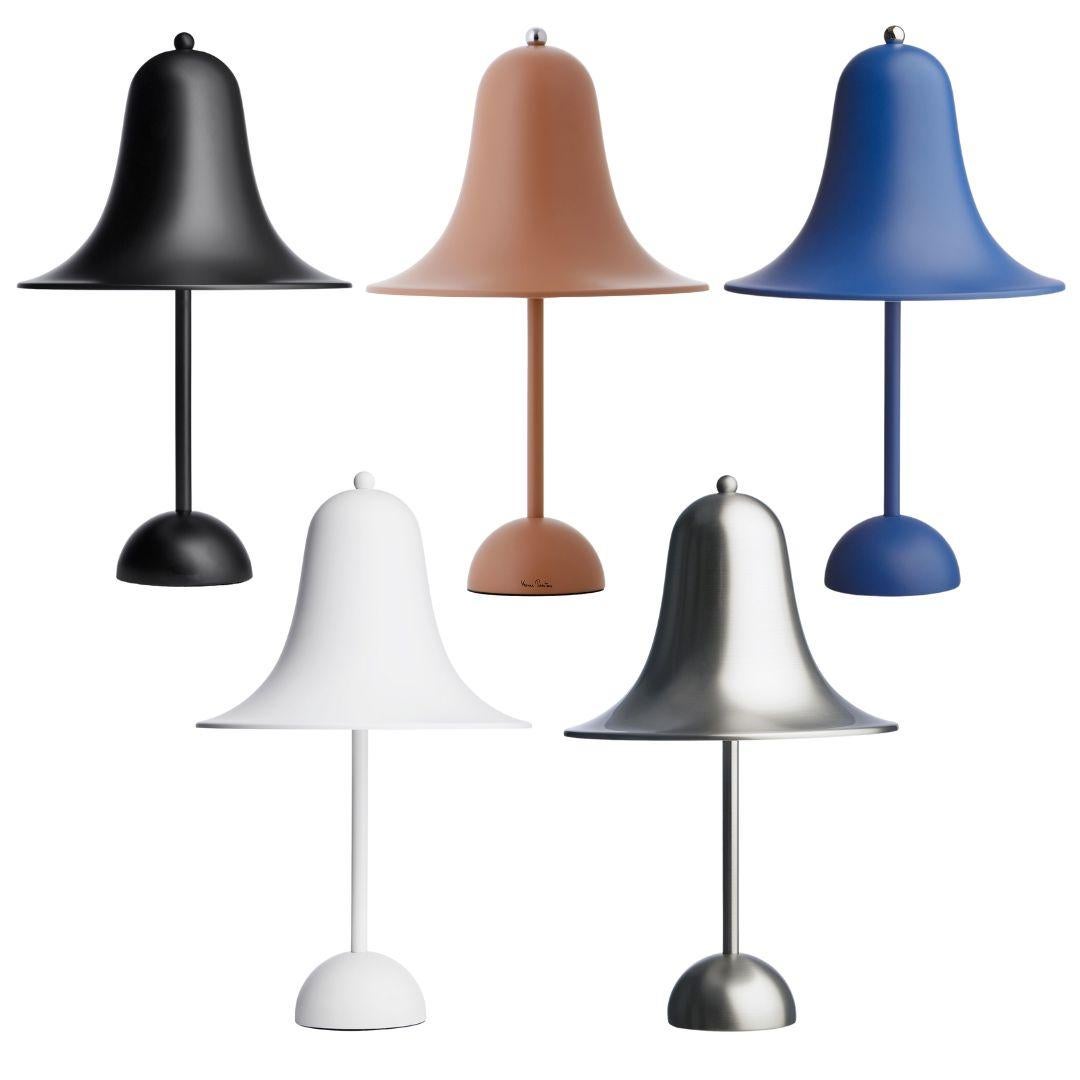 Verner Panton 'Pantop' Table Lamp in Metal and Grey Sand for Verpan For Sale 2